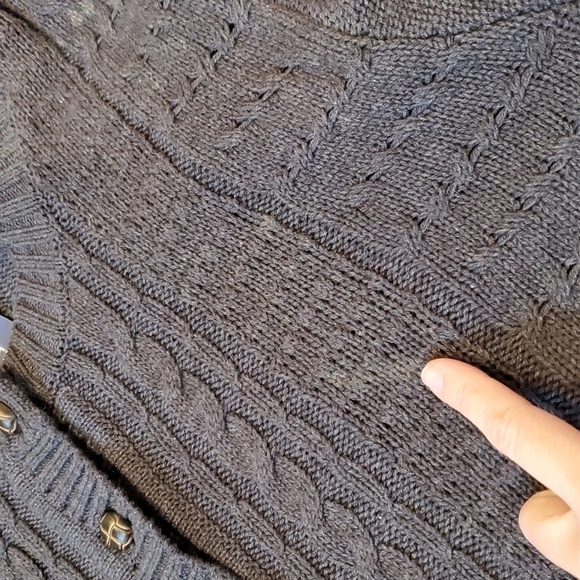 NorthCrest cable knit cardigan button does sweater sz 1X - Picture 7 of 8